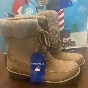 JBU Brown and Gray Waterproof Boots